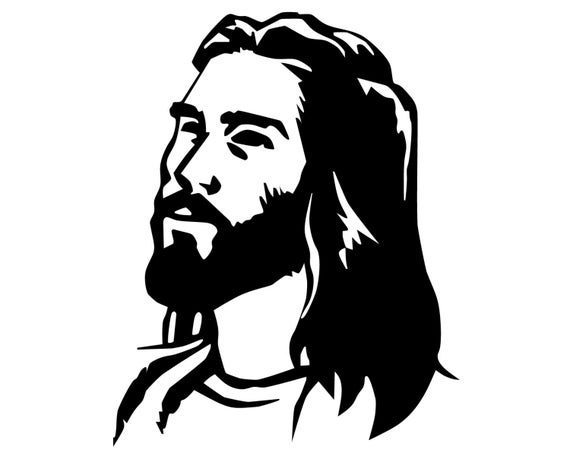 Jesus Decal Jesus Portrait Bumper Sticker Jesus Christ