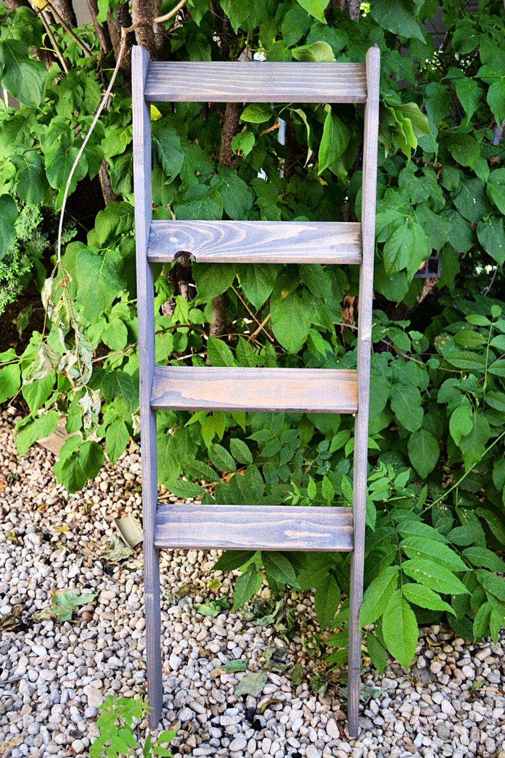 Rustic Weathered Blanket Ladder in Weathered by MintageDesigns