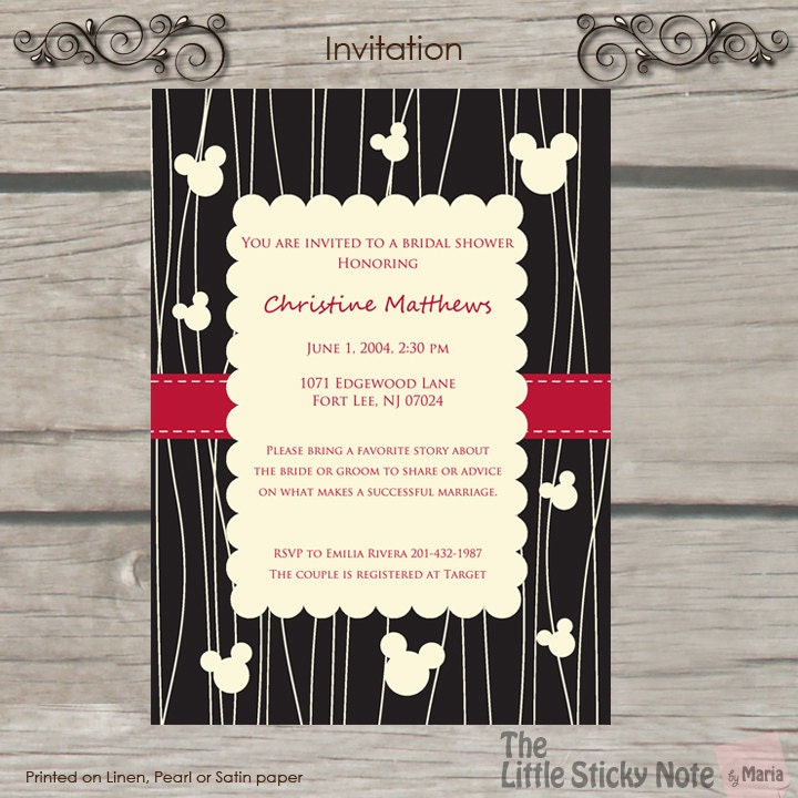 Disney Themed Wedding Invitations Images Of Home Design