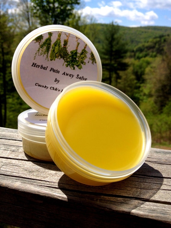 Herbal Pain Away Salve / Organic / Vegan / by CountryChiksBoutique