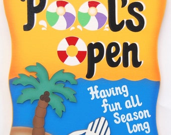 Fun Outdoor Pool Sign Pool Rules by ucsign on Etsy