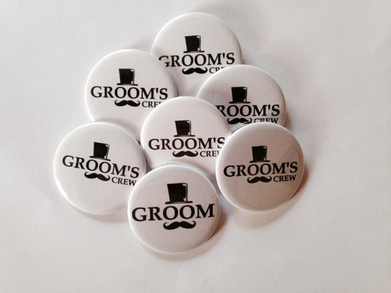 Awesome Mustache Set of Bachelor Party buttons/ badges/ pins