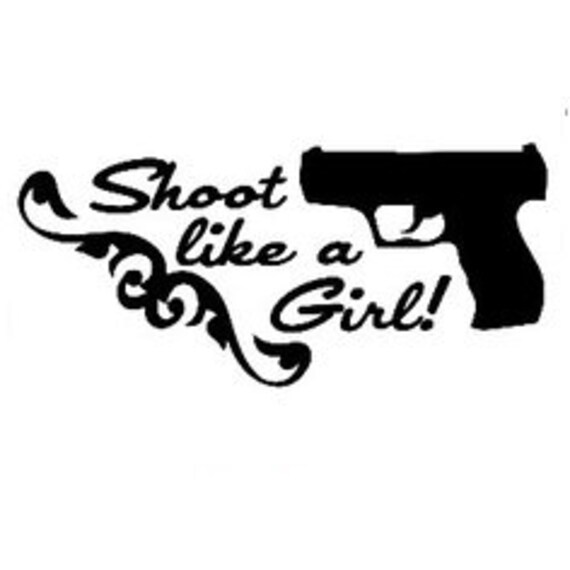 Shoot Like A Girl Decal by ProjectXPrintCo on Etsy