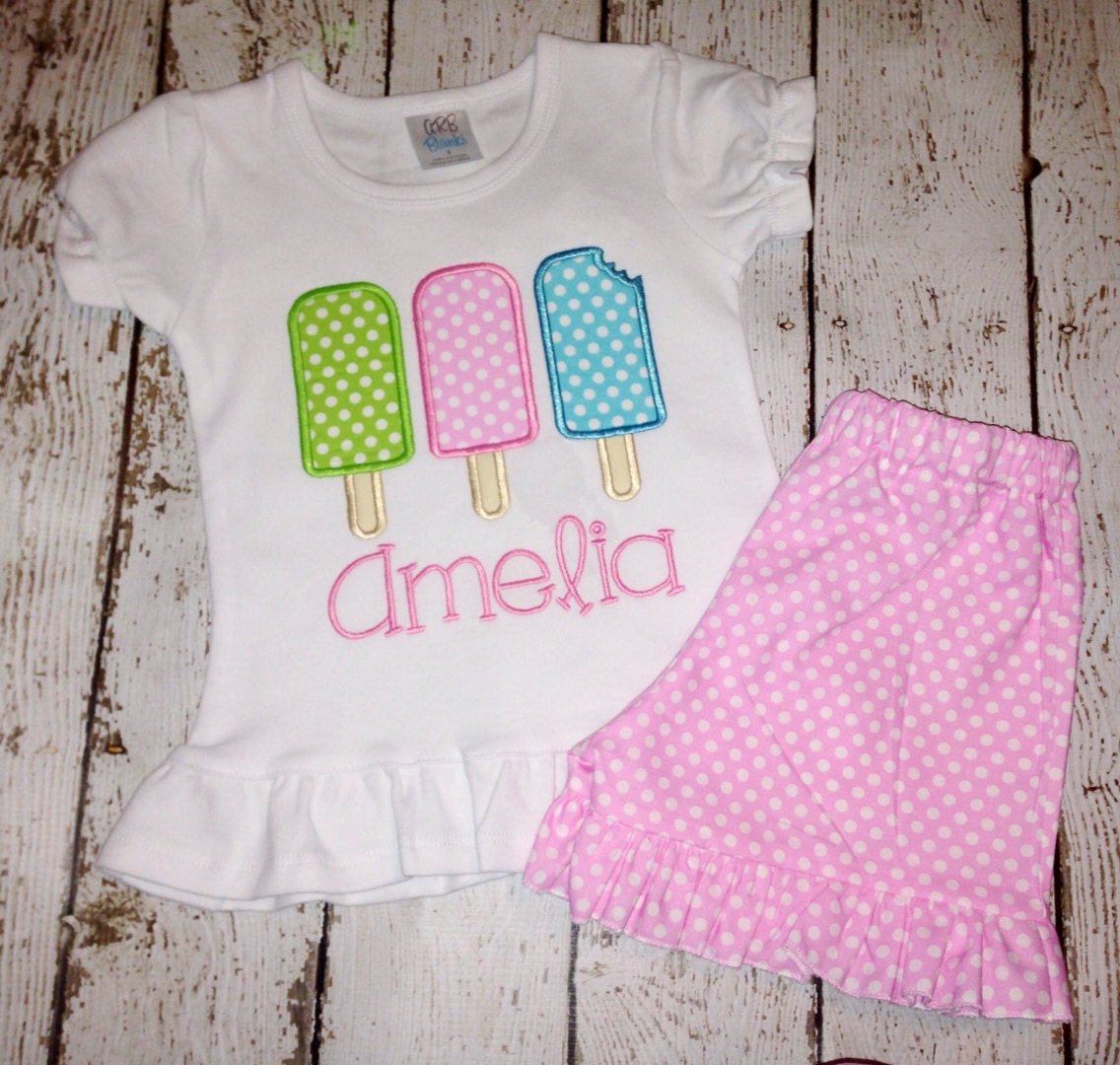 Popsicle summer short set. by TheLittleStitches on Etsy