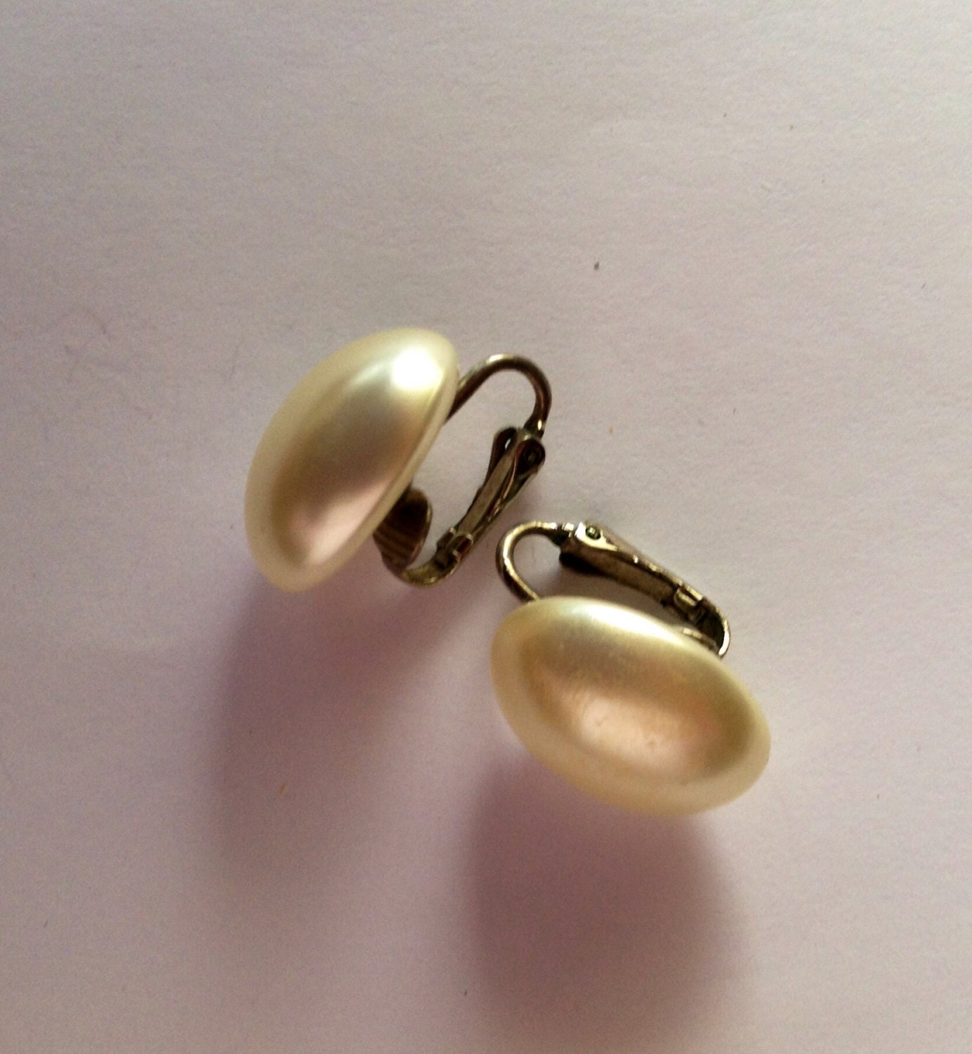 Vintage Faux Pearl Earrings Clip On 1960 By Ubardesign On Etsy