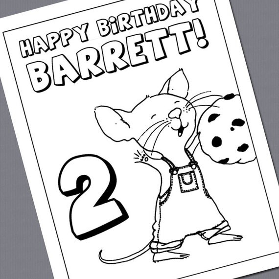 If You Give a Mouse a Cookie Coloring Page