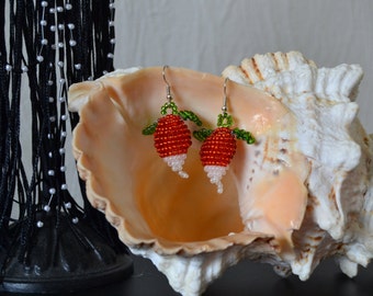 Luna Lovegood earrings orange radishes