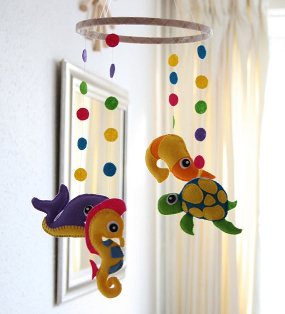 Sea Life Mobile Nursery Mobile Babys Mobile Fish Mobile