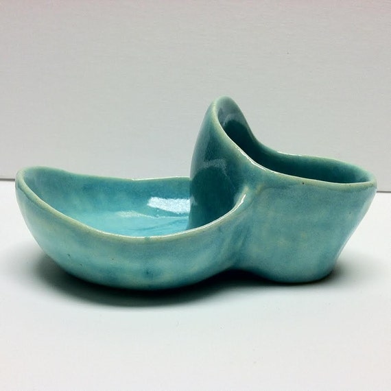 Items similar to Handmade Ceramic Pinch Pot MultiChambered Bowl