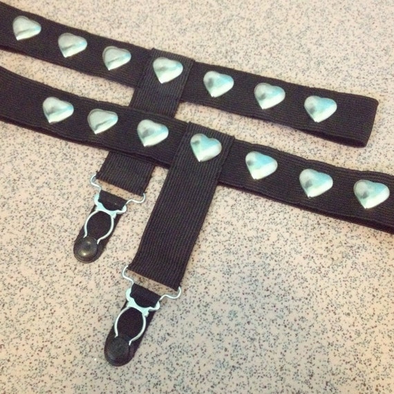 Items similar to Heart studded garter belt on Etsy