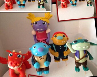 wallykazam fondant cake topper