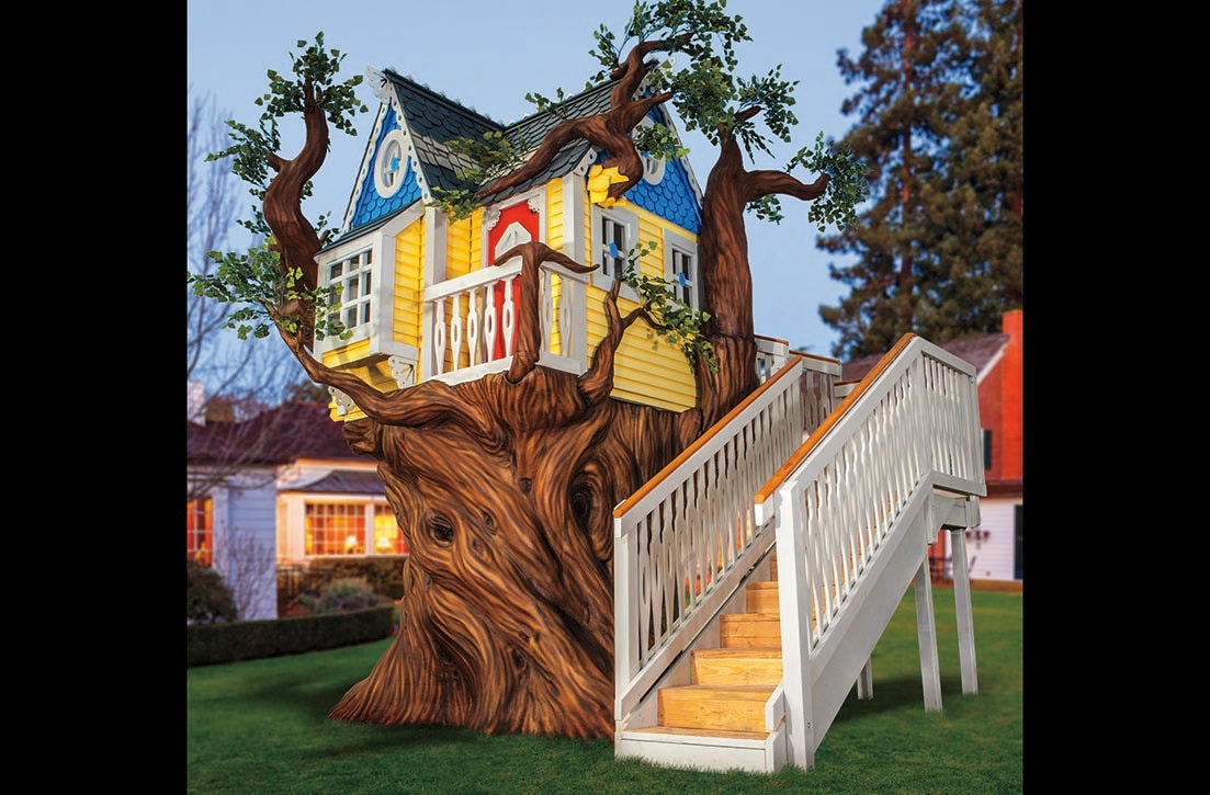 Victorian Tree House or Playhouse with Artificial Tree