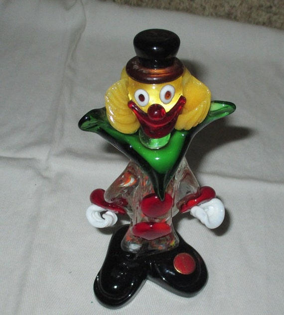 Vintage Murano Italian Art Glass Clown