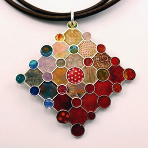 items-similar-to-sterling-silver-and-enamel-pendant-quiltjoia-collection-fine-jewelry-inspired