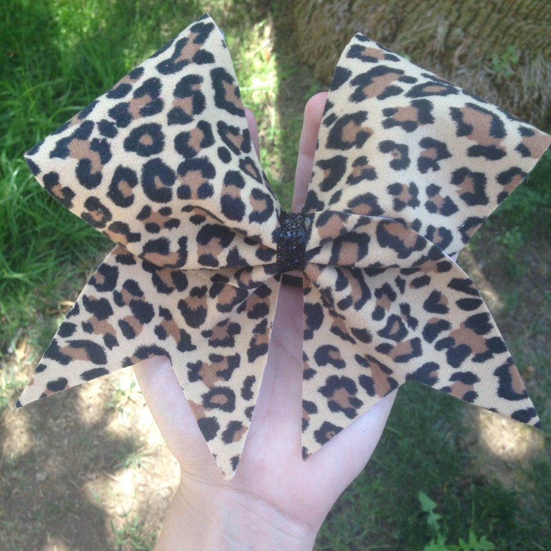 Cheetah Print Cheer Bow