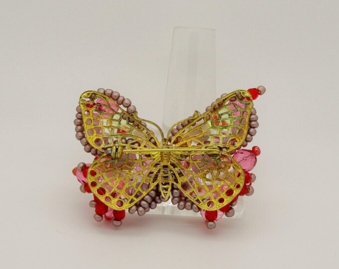 Butterfly Pin Brooch Hand Made