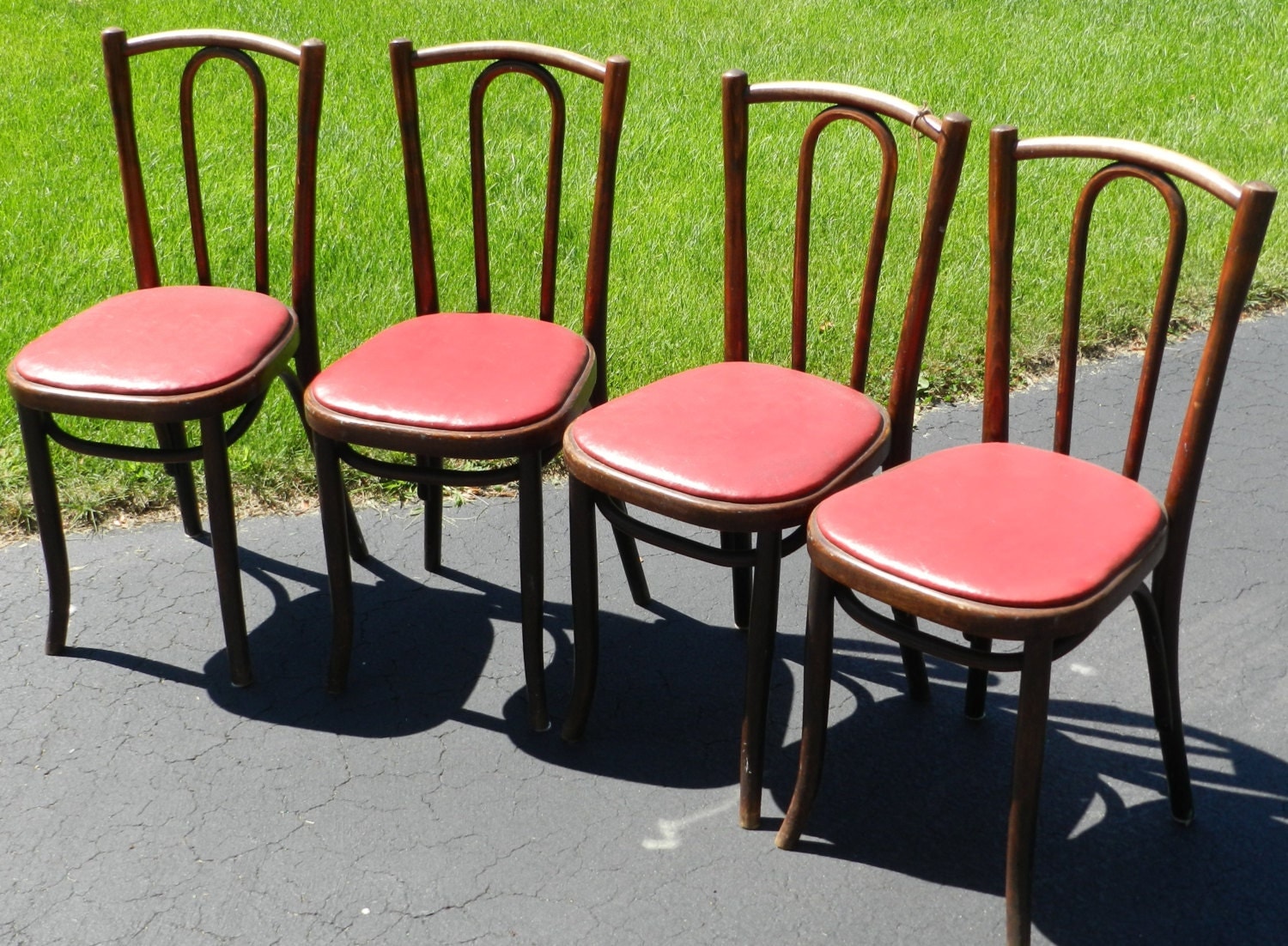 Vintage Cape Cod Cottage Bentwood chairs; Set 4; 1950’s Haute Juice