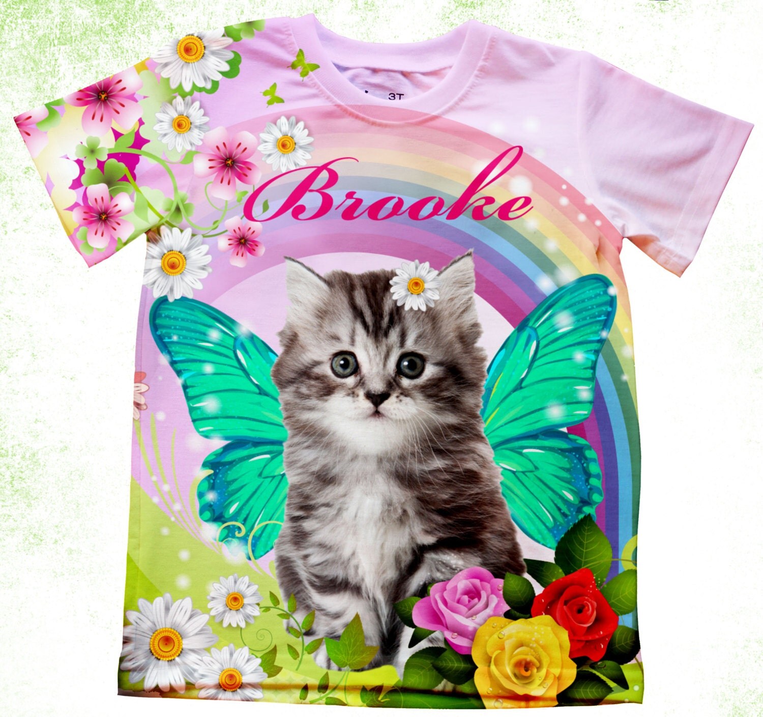 rainbow kitten shirt