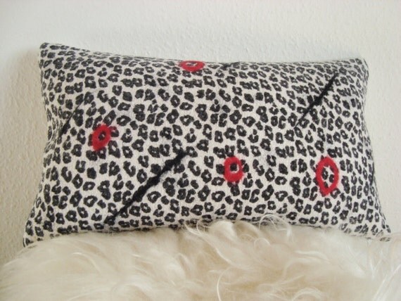 Black and White Throw Pillow Cover Leopard by NinaMcCannDesign