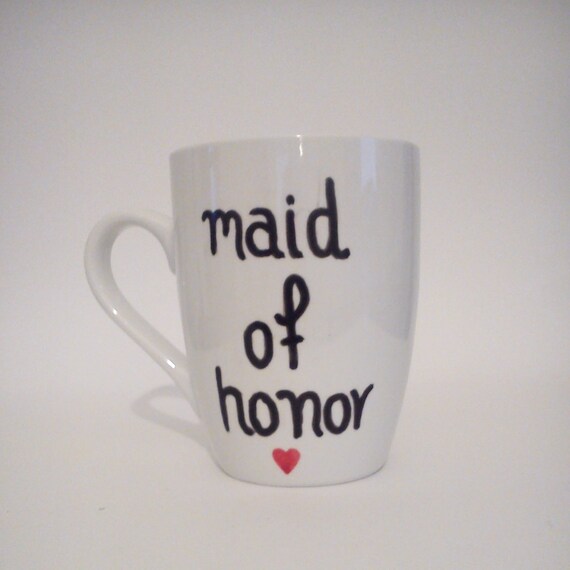 Items similar to Maid of honor mug/// Custom, hand painted//bridesmaid