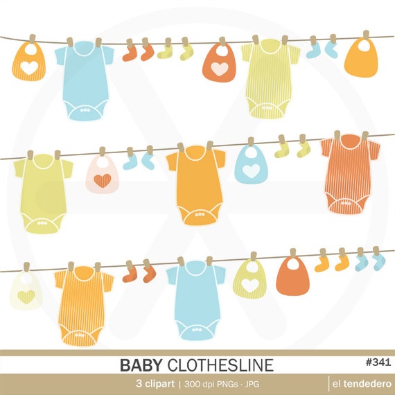 free baby clothes line clipart - photo #23
