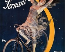 1898: Affiche de vélo publicitaire française vintage. Cycles Clément