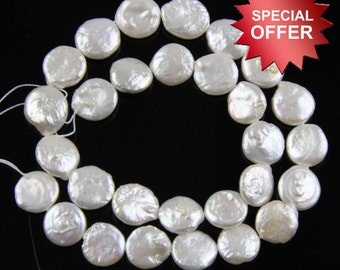 coin freshwater pearls,10-12mm ivory white coin pearls,flat round coin pearl beads,coin pearl necklace material,coin pearl strand PS022