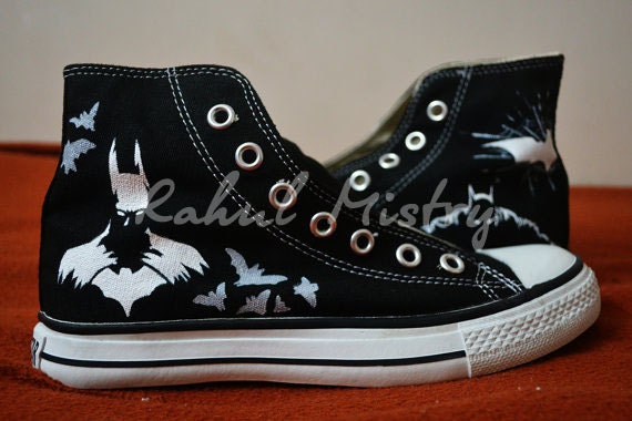 Batman Converse All Star Shoes by PaintYourChucks on Etsy