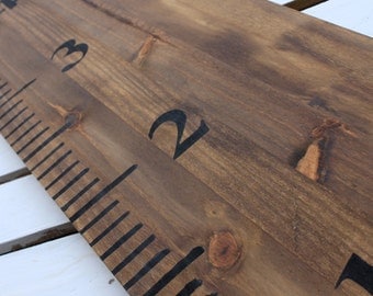Large wood stain Ruler Growth Chart