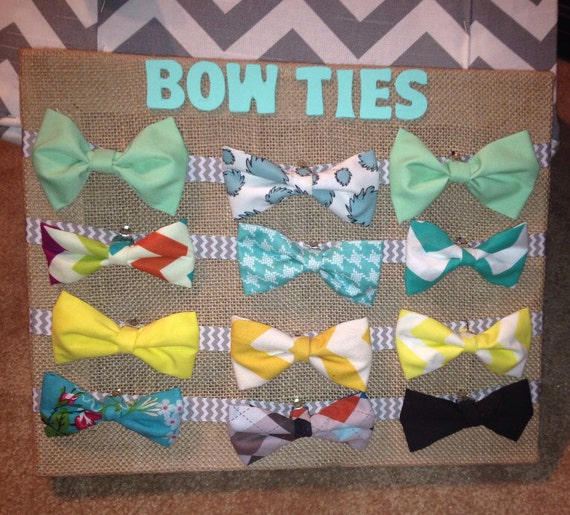 Items similar to Bow tie display boardburlap bow tie boardKids bow