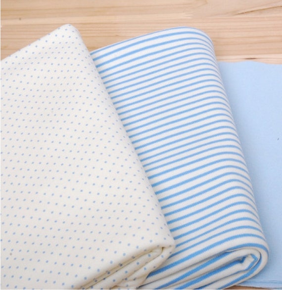 Organic Interlock Knit Cotton Fabric in 2 Patterns by ...