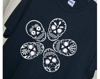 SUGAR SKULLS Tshirt Dia De Los Muertos T Shirt