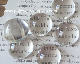 22mm round flatback acrylic magnifying domes 6 pieces per lot l