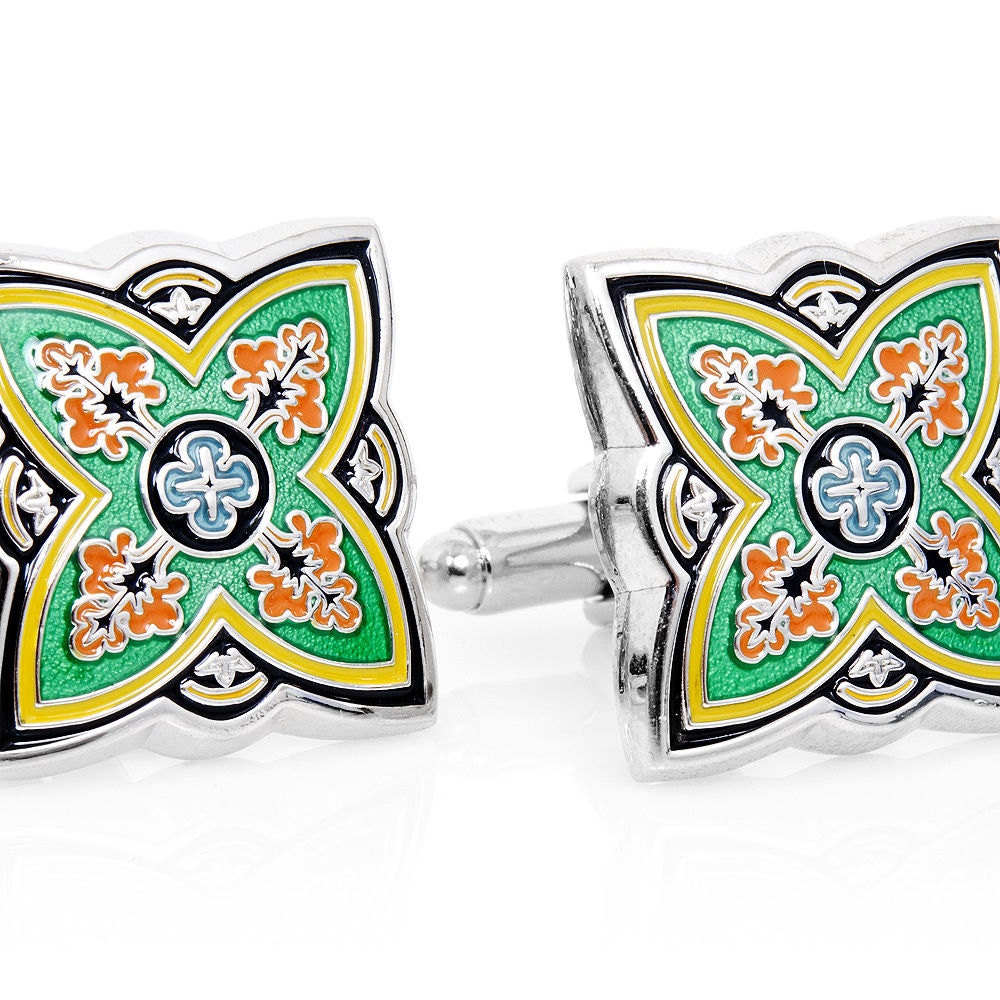 Spanish Springtime Bloom Cufflinks Cuff Links by PerfectCufflinks