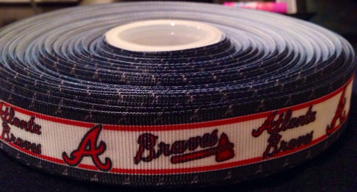 Atlanta Braves Baseball Ribbon 7 8 By Thecardiparty On Etsy