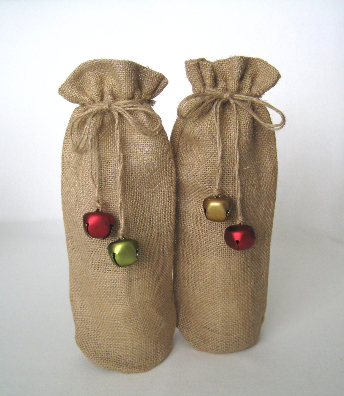 christmas double bottle bags