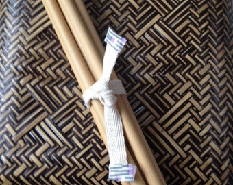 set of 10 handmade bamboo straws