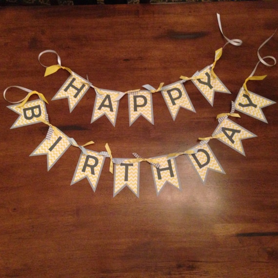 Happy Birthday Banner - Personalized Banner