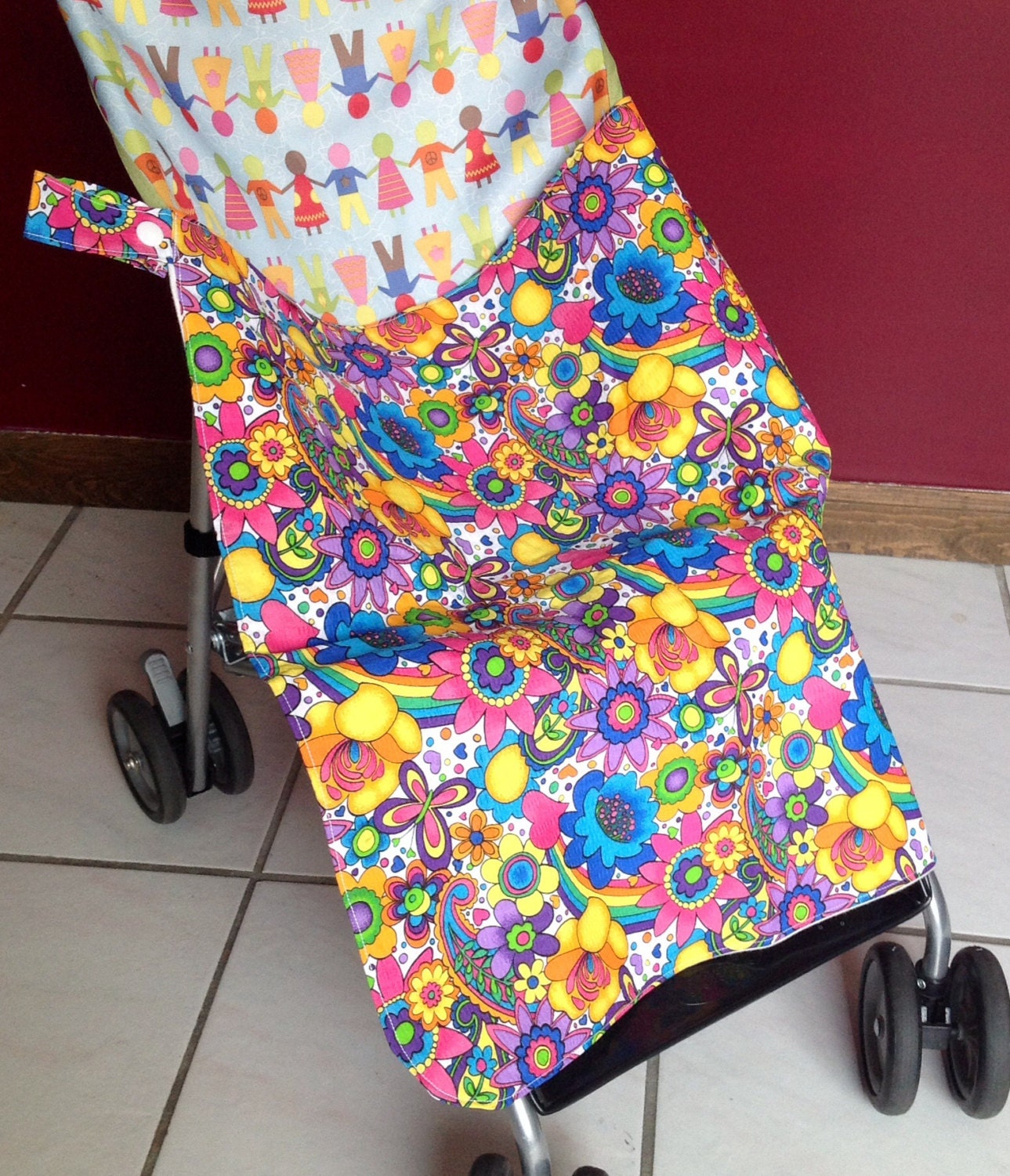 Flower stroller car seat blanket cover and changing pad all