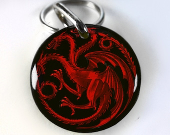 Game of Thrones Khaleesi Targaryen Pet ID tags Dog Tags Dog Collar Pet ID Tags