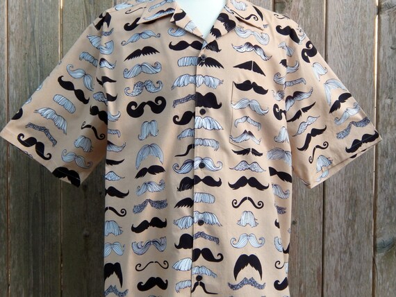 mustache hawaiian shirt