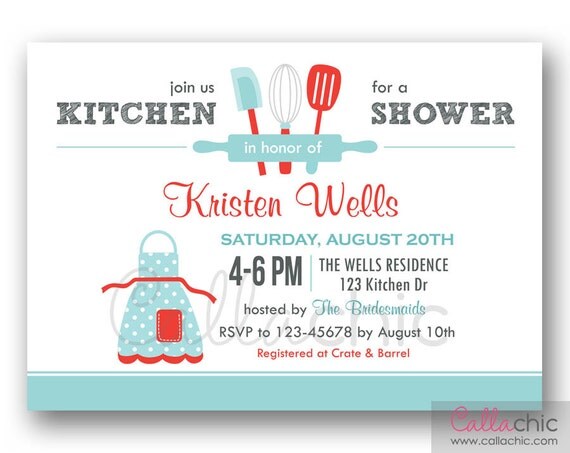 Printable Kitchen Bridal Shower Invitation