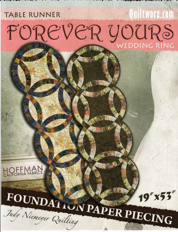 Items similar to Forever Yours Double Wedding Ring quilt pattern by