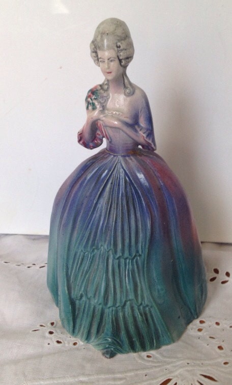 Vintage Porcelain Crinoline Lady Figurine Stamped British