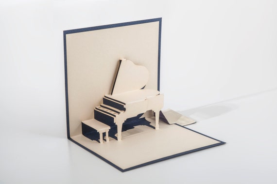 art cutting paper israel of Greeting and art card music card piano piano classical , up for pop