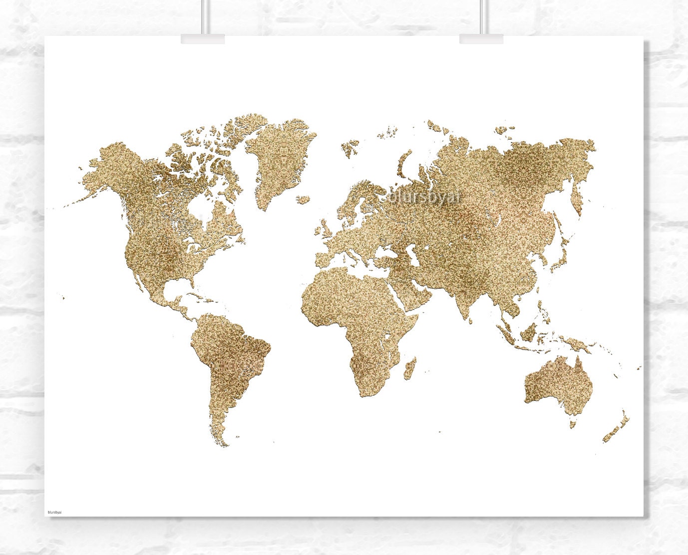 Instant Download 10x8 Printable World Map Golden   Il Fullxfull.563823560 Ct3x 