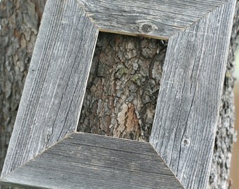CHOOSE YOUR SIZE, Rustic Natural, 3" Inch Barn Wood Picture Frame, Made To Order 4x4, 4x6, 5x5, 5x7, 6x6, 6x8, 8x10, 8.5x11, 11x14, 16x20