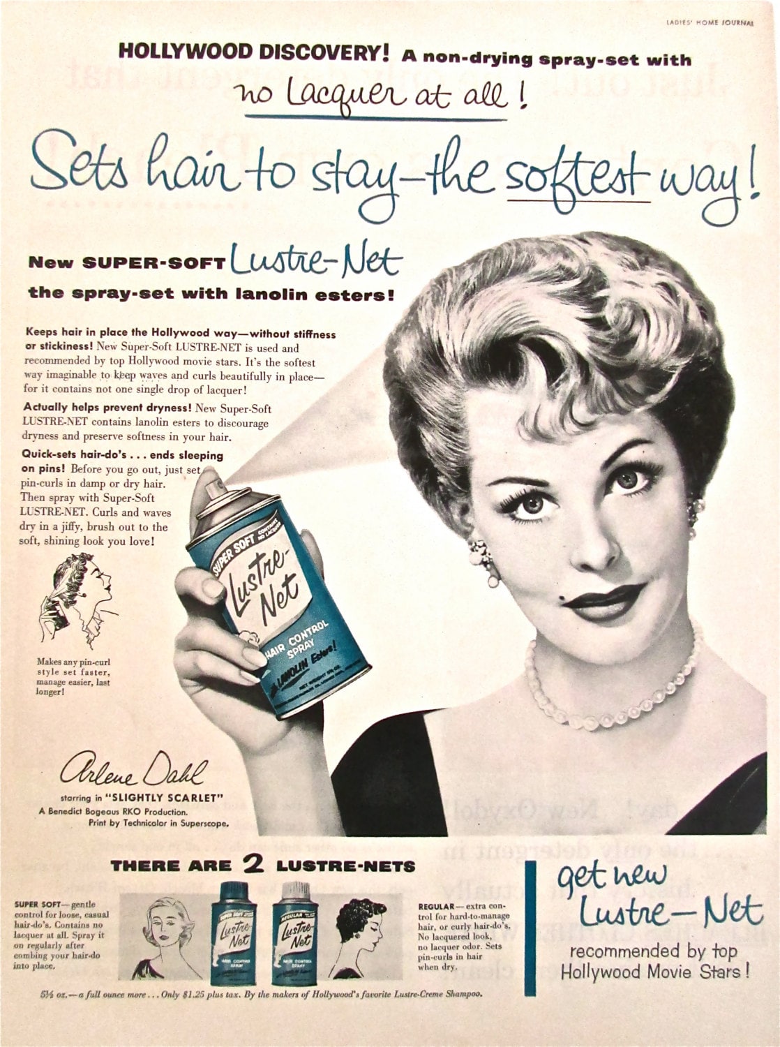 1950s HAIRSPRAY Print Ad Original Vintage Ephemera