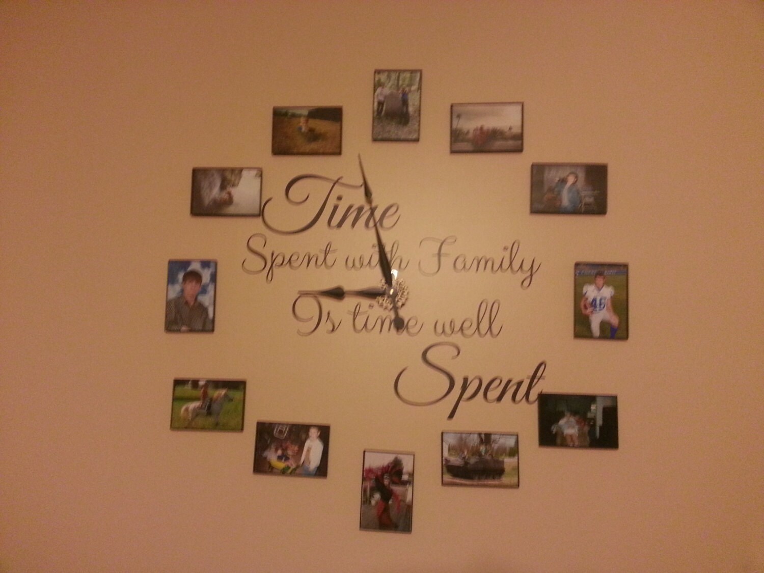 Vinyl Wall Clock Time Spent with Family is by WildHorseDesign2