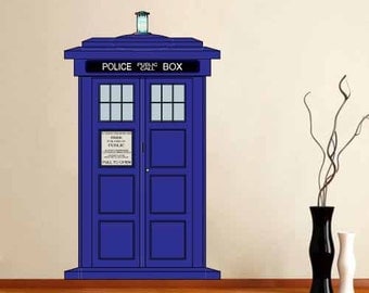 Full Color Wall Decal Mural Sticker Doctor Who Tardis Police Public Call  Box Removable